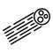 Meteor speed work icon outline vector. Boost spring