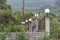 Meteora, Greece - September 19, 2018: Man working at backyards of village house