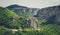 Meteora monasteries in Greece, Kalambaka region, Thessaly. Panorama artistic image.