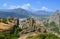 Meteora Monasteries on the rocks.