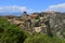 Meteora Monasteries on the rocks.