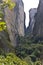 Meteora peaks at Kalambaka, Greece