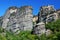 Meteora rock cliffs in Greece