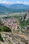 Meteora rock mountains and Kalabaka city, Greece