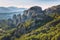 Meteora rocks and Thessaly valley, panoramic view, Greece