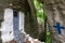 Meteora - The small chapel carved into the rock on the footpath to the rock Holy Spirit (Agio Pnevma) in Kastraki, Meteora