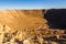 Meteorite impact crater in Arizona desert