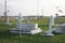 Meteorological equipment and sensors placed in a wide and spacious meteorological instrument park. This equipment is used to