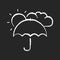 Meteorology chalk white icon on black background