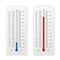 Meteorology indoor thermometer realistic vector illustration isolated