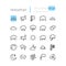 Meteorology linear icons set