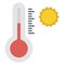 Meteorology, outdoor thermometer Color Vector Icon which can be easily modified or edited