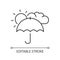 Meteorology pixel perfect linear icon