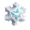 meteorology symbols christmas winter snowy weather poly, 3d icon polygon style isolated poligon transparent background png.