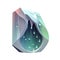 meteorology symbols raining weather overcast low poly, 3d icon polygon style isolated poligon Transparent png. Generative ai