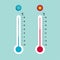 Meteorology thermometer with Celsius, Fahrenheit