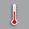 Meteorology thermometers isolated. Cold and heat temperature. Vector illustration. Celsius and fahrenheit