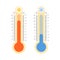 Meteorology thermometers isolated on white background. Vector illustration.