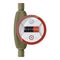 Meter counter. Water power measurement. Hot water meter to record consumption. Isolated vector cartoon icon on white