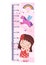 Meter growth, cute kids, children`s height measurements .