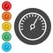 Meter icons, Symbols of speedometers, manometers