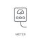 Meter linear icon. Modern outline Meter logo concept on white ba