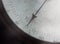 Meter needle of old barometer closeup