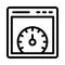 Meter thin line vector icon