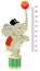 Meter wall or height chart with Funny elephant