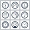 Meters vector icons set #2