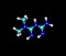 Metformin molecule isolated on black