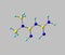Metformin molecule isolated on grey