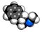 Methamphetamine crystal meth, methamfetamine stimulant drug molecule. 3D rendering. Atoms are represented as spheres with.