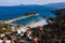 Methana coastline and marina in Aegean sea.