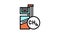 methane gas station color icon animation