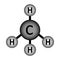 Methane molecule icon