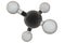 Methane molecule isolated on white background