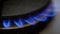 Methane Natural gas burning, closeup of blue flames. heating and cooking