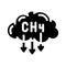methane reduction environmental glyph icon vector illustration