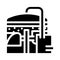 methane tank or biogas plant, digester or reactor glyph icon vector illustration