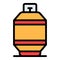 Methane tank icon color outline vector