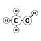 Methanol molecule icon