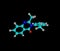 Methaqualone molecular structure isolated on black
