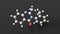 methaqualone molecule, molecular structure, quaalude, ball and stick 3d model, structural chemical formula with colored atoms