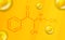 Methcathinone chemical formula. Methcathinone 3D Realistic chemical molecular structure