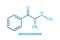 METHCATHINONE formula for medical design. METHCATHINONE chemical formula on white background.