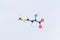 Methionine molecule, scientific molecular model, looping 3d animation