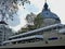 Methodist Central Hall with Media Structures 2 days before the Coronation of Kings Charles III.