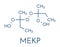 Methyl ethyl ketone peroxide MEKP explosive molecule. Skeletal formula.