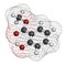 Methyl salicylate (wintergreen oil) molecule. Acts as rubefacient. Used as flavoring agent and fragrance